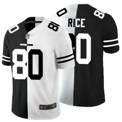 San Francisco 49ers 80 Jerry Rice Black And White Split Vapor Untouchable Limited Jersey
