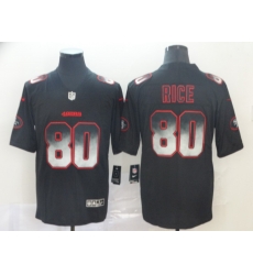 San Francisco 49ers 80 Jerry Rice Black Arch Smoke Vapor Untouchable Limited Jersey