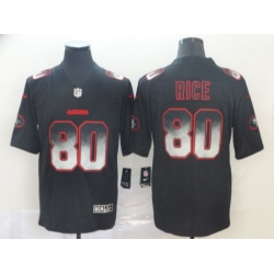 San Francisco 49ers 80 Jerry Rice Black Arch Smoke Vapor Untouchable Limited Jersey
