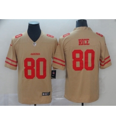 San Francisco 49ers 80 Jerry Rice Cream Inverted Legend Limited Jersey