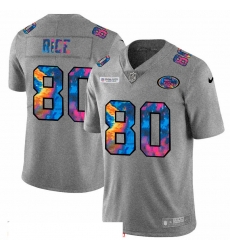 San Francisco 49ers 80 Jerry Rice Multi Color Greyheather 2020 NFL Crucial Catch NFL jersey San Francisco 49ers 80 Jerry Rice Multi Color Greyheather 2020 NFL Crucial Catch NFL jersey