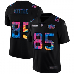 San Francisco 49ers 85 George Kittle Multi Color Black 2020 NFL Crucial Catch Vapor Untouchable Limited Jersey