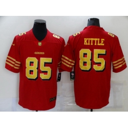 San Francisco 49ers 85 George Kittle Red Gold 2021 Vapor Untouchable Stitched NFL Limited Jersey