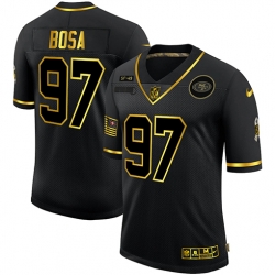 San Francisco 49ers 97 Nick Bosa Black Gold 2020 Salute To Service Limited Jersey